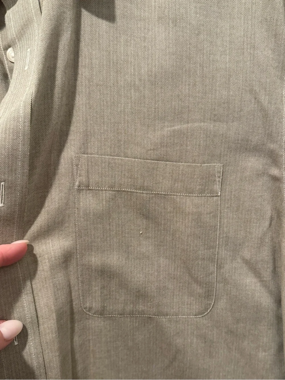 Mens Banana Republic Beige Button Down Shirt Size XL